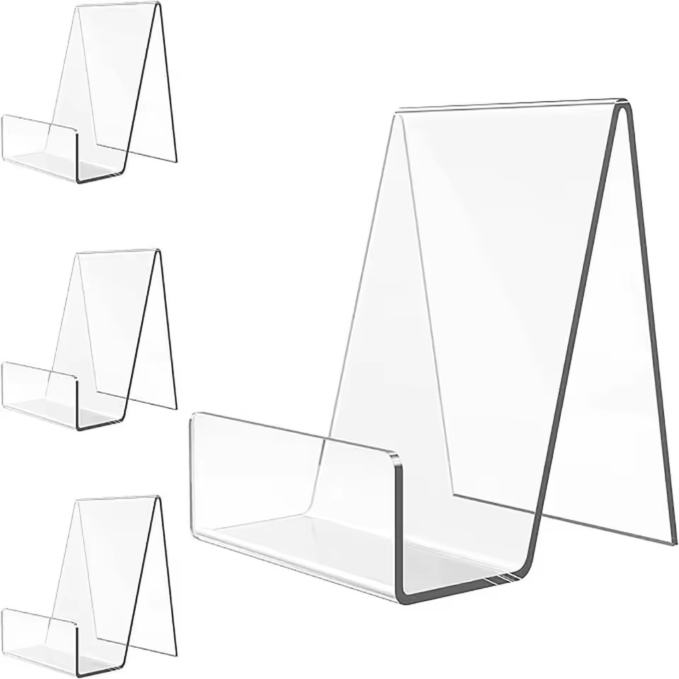 Clear Acrylic Book Stand Holder - 4 stücke Acryl Buch Stehen Buch