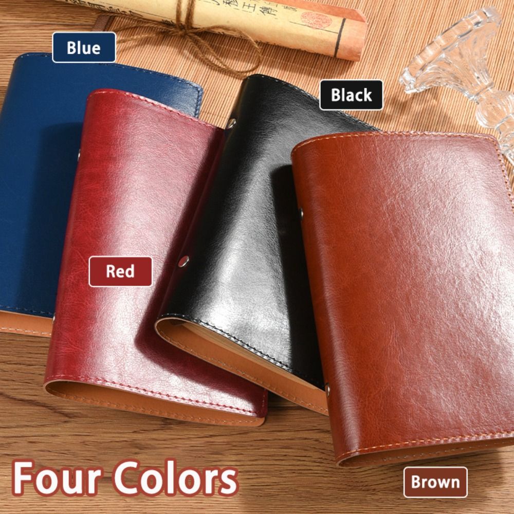 Vintage Leather Journal Notebook - Vintage A5/A6 Notizbuch aus PU-Leder, lose