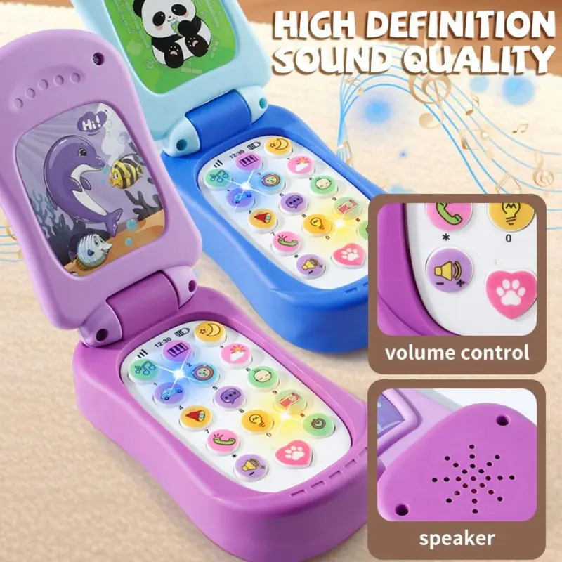 Music - Flip-Cover-Simulations-Handyspielzeug mit Musik und Lichteffekten für