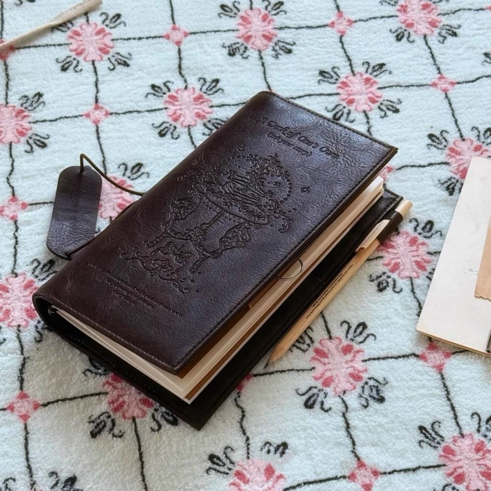 Vintage Leather Journal Notebook - Vintage schwarzes Notizbuch aus PU-Leder, blanko,