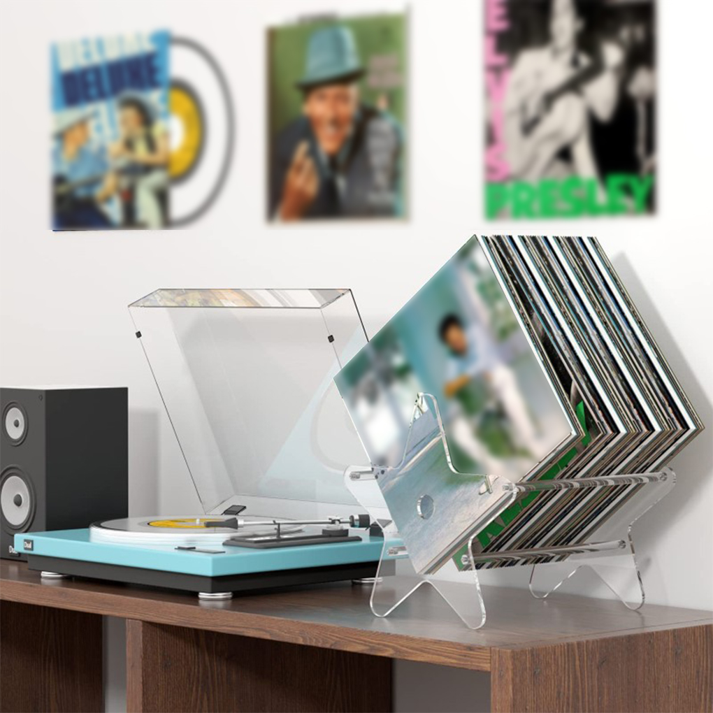 Clear Acrylic Book Stand Holder - 2025, neues, langlebiges, klares Acryl-Schallplattenregal, multifunktionaler