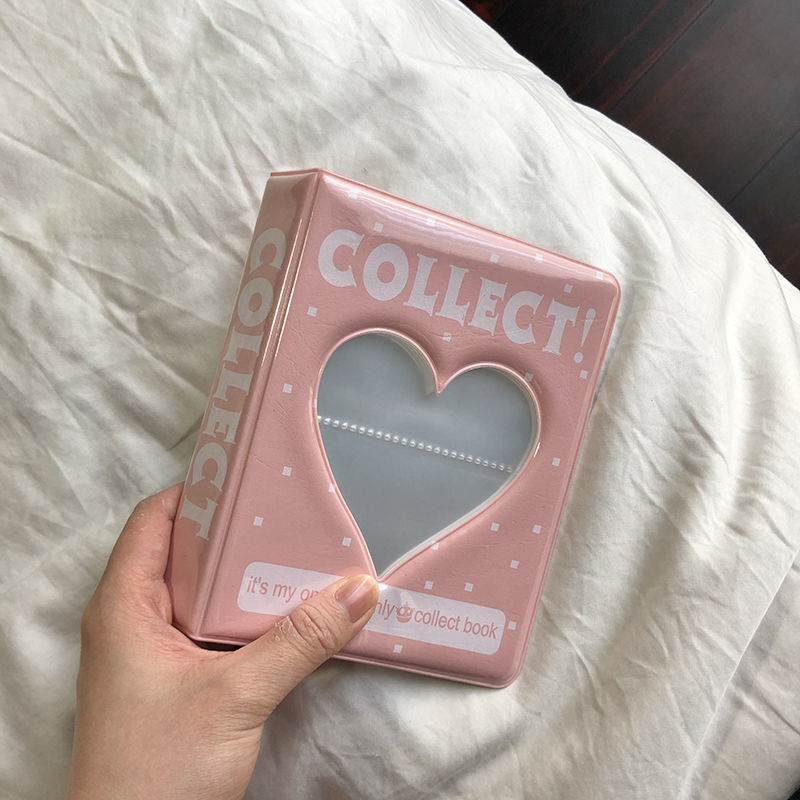 Kpop Photo Card Binder 3 Inch - 3 Zoll 64 Taschen Mini-Fotoalbum Cartoon-Album