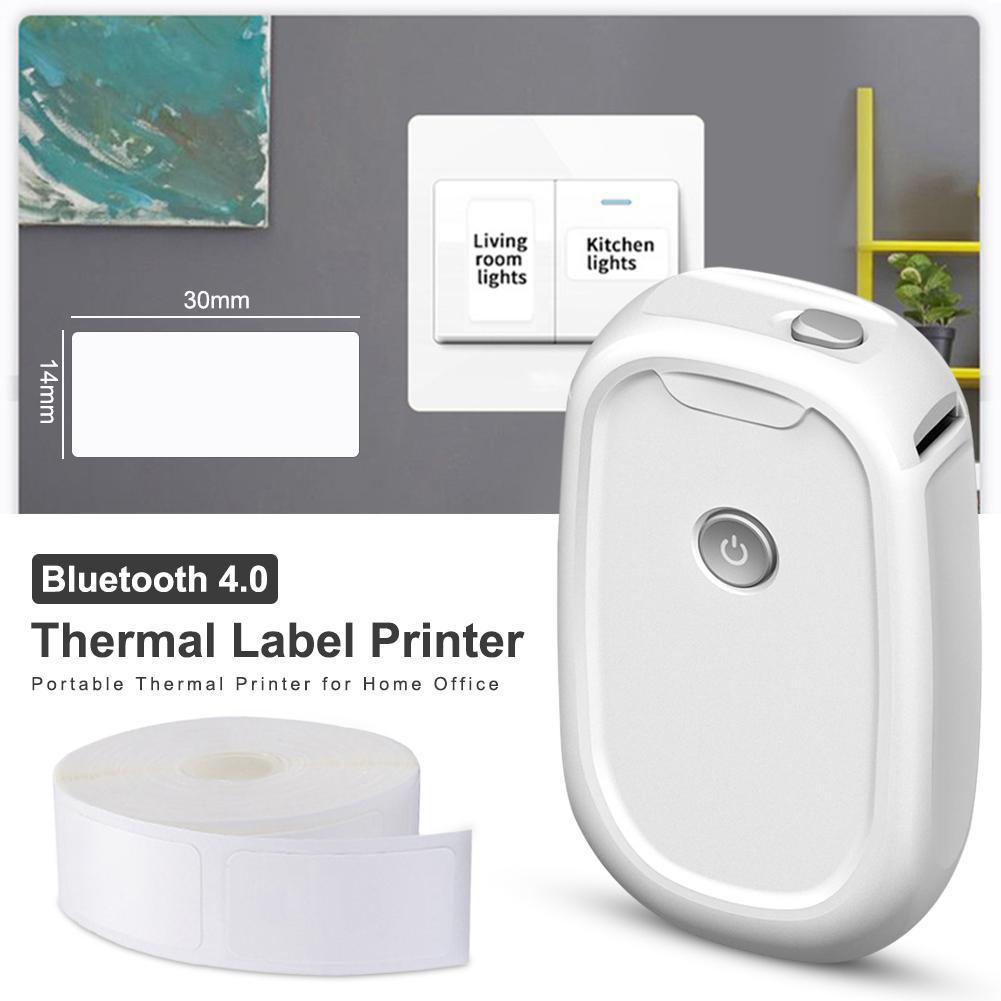 Mini Pocket Thermal Printer Paper Roll - Drahtlose Tragbare Label Maker Maschine Mini
