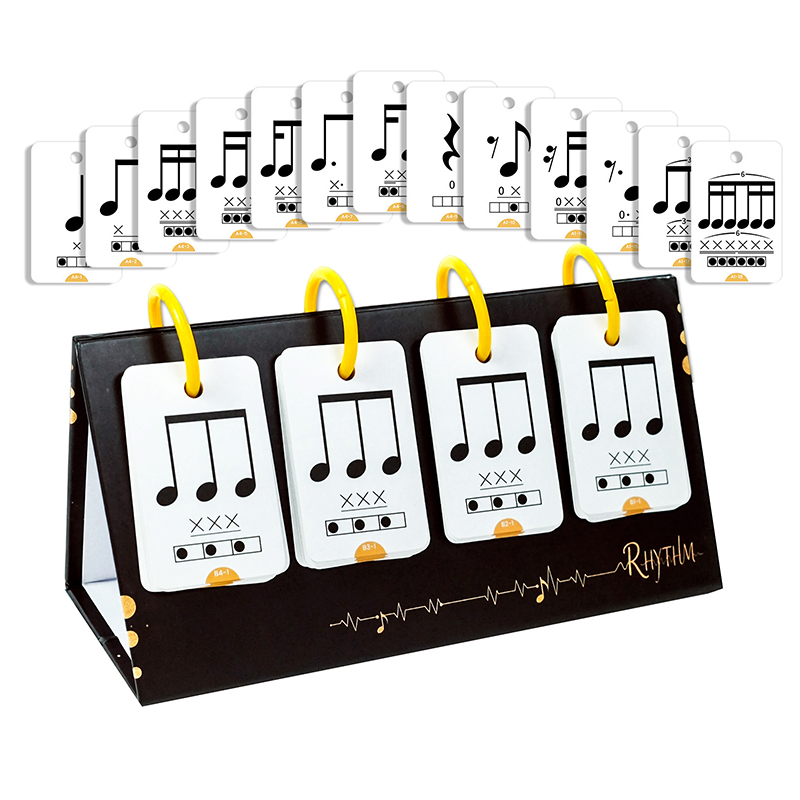 Blank Sheet Music Notebook - 72-teiliges Musik-Lernkarten-Set für Früherziehung, Noten-Rhythmus-Instrumenten-Erkennungs-Lernkarten