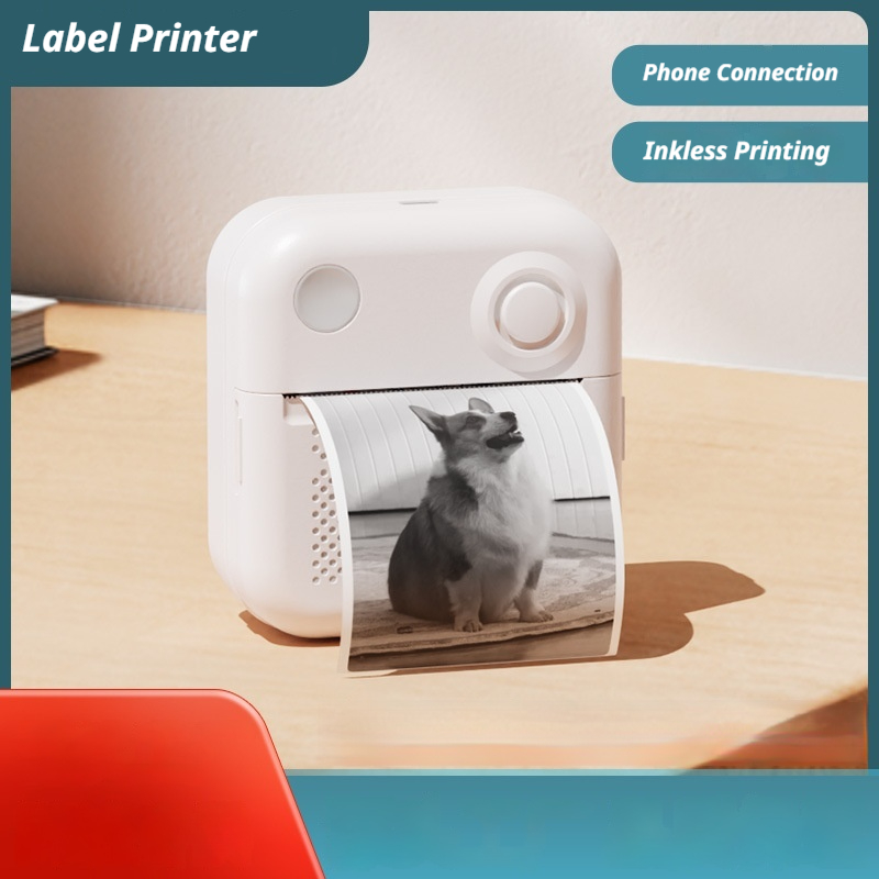 Mini Pocket Thermal Printer Paper Roll - Mini-Taschen-Bluetooth-Thermodrucker für Fotos, Aufkleber, Etiketten mit