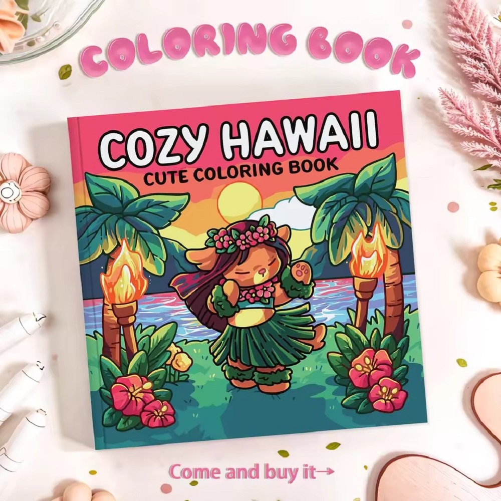 Adult Coloring Book Stress Relief - Gemütliches Niedliches Malbuch für Erwachsene von