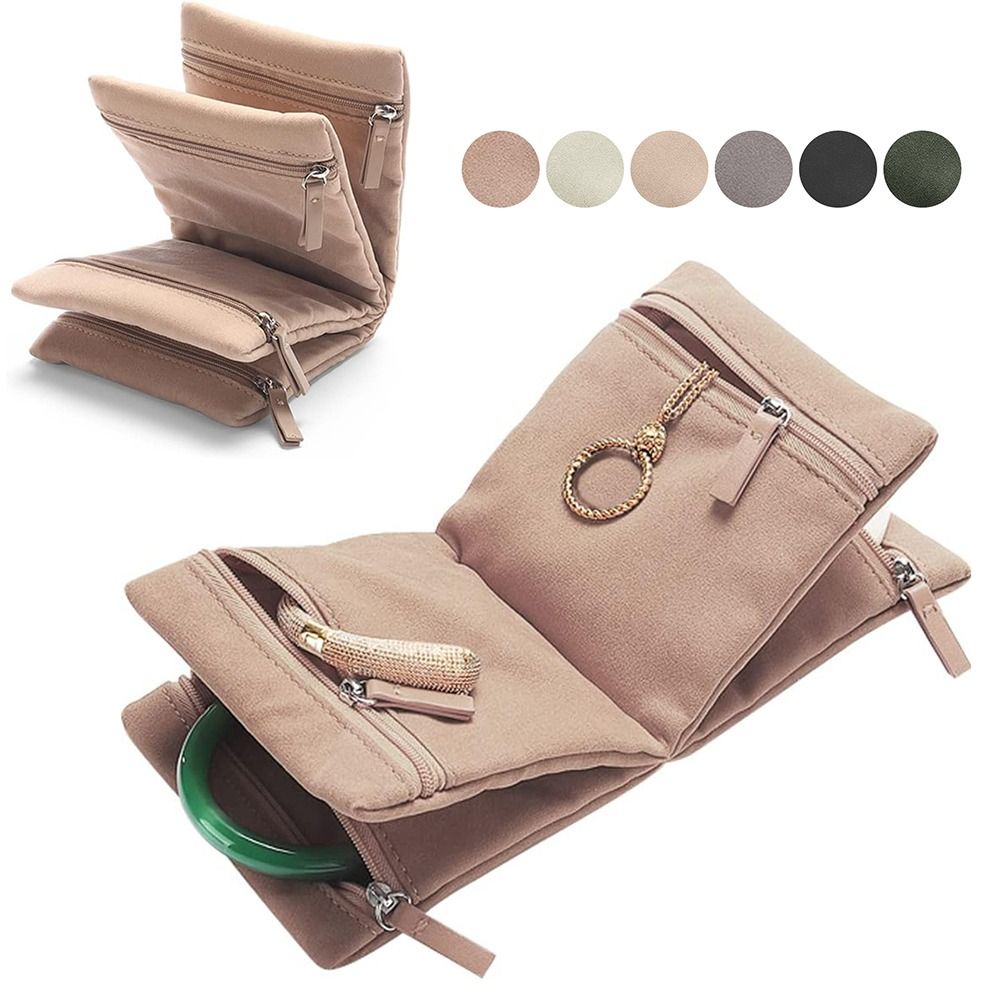 Books - Samt-Schmuckorganizer im Buchdesign, faltbar, tragbar mit