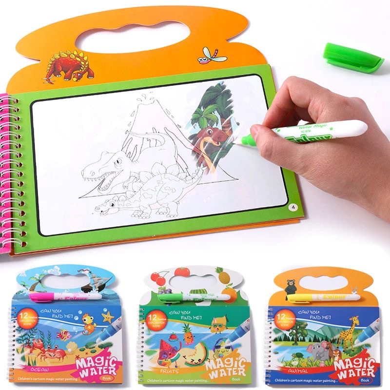 Magisches Wassermalbuch für Ki – Reusable Water Magic Coloring Book Bewertung und Preis