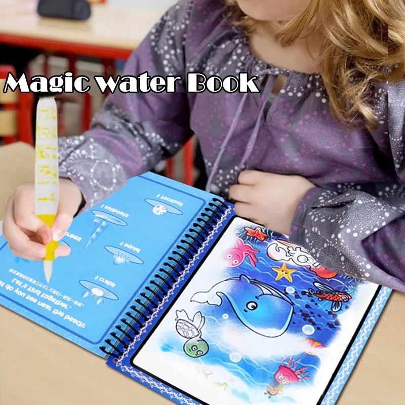 Kinder Montessori Spielzeug wi – Reusable Water Magic Coloring Book Bewertung und Preis