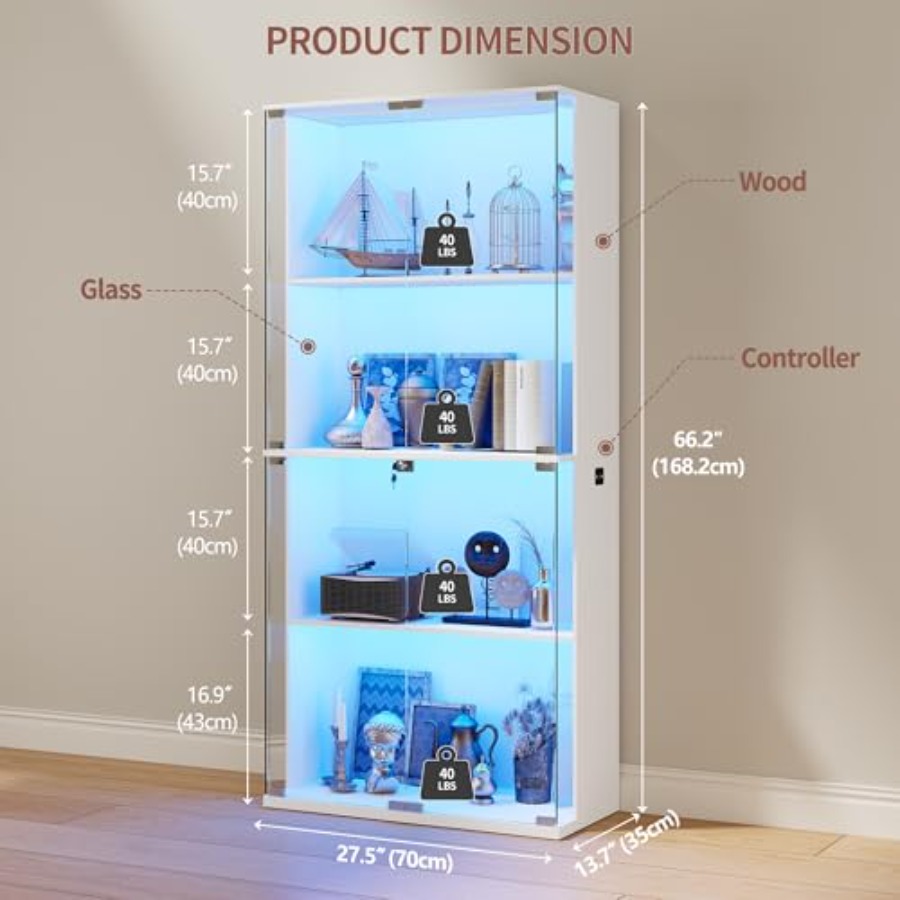 66 cm Glasvitrine für Sammlers – Books Bewertung und Preis