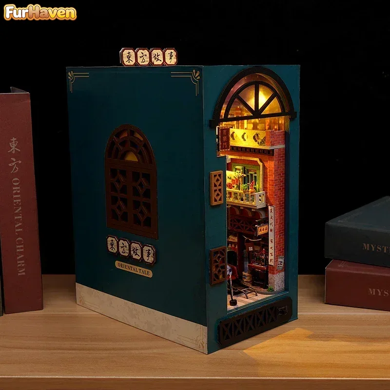 DIY Holz Orientalische Geschic – Diy Wooden Book Nook Kit Shelf Insert Bewertung und Preis