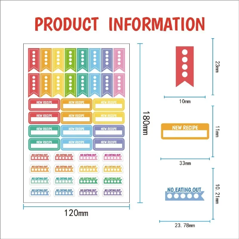 Aufkleber für die Lebensmittel – Stationery Books Bewertung und Preis