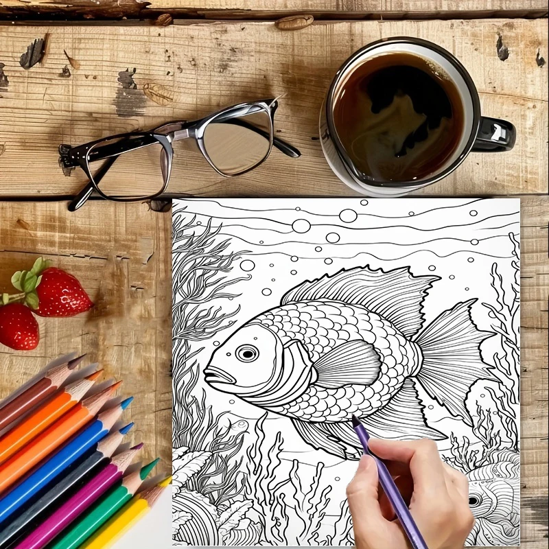 Sommerliches Unterwasser-Malbu – Adult Coloring Book Stress Relief Bewertung und Preis