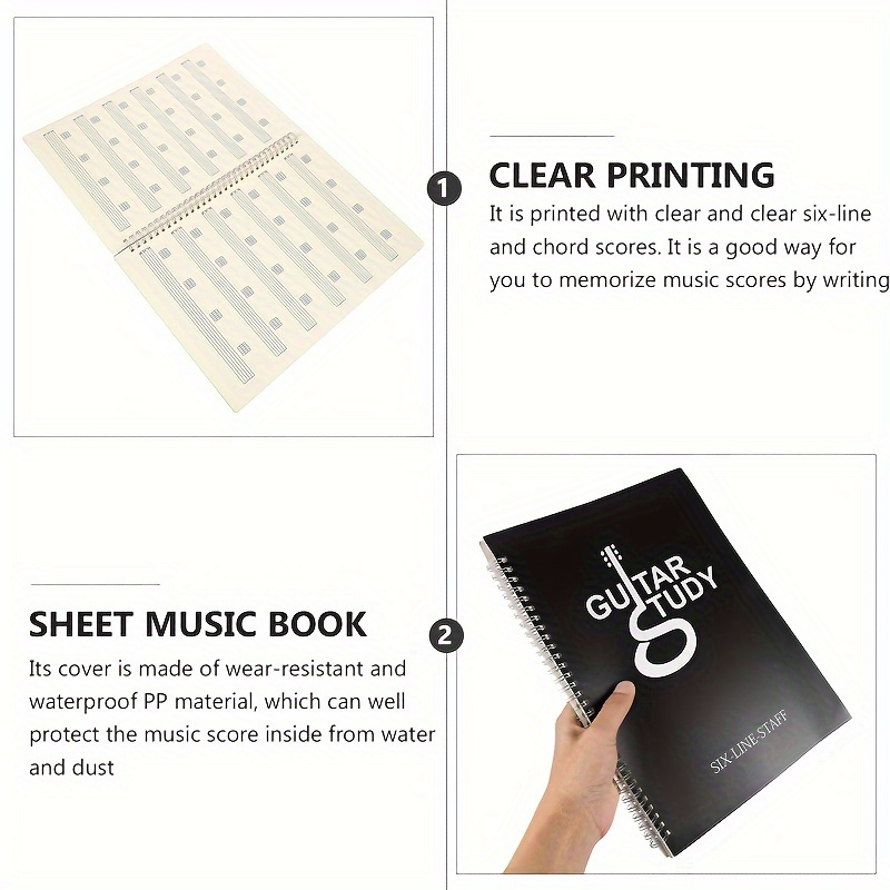 50-seitiges Gitarren-Tabletatu – Blank Sheet Music Notebook Bewertung und Preis