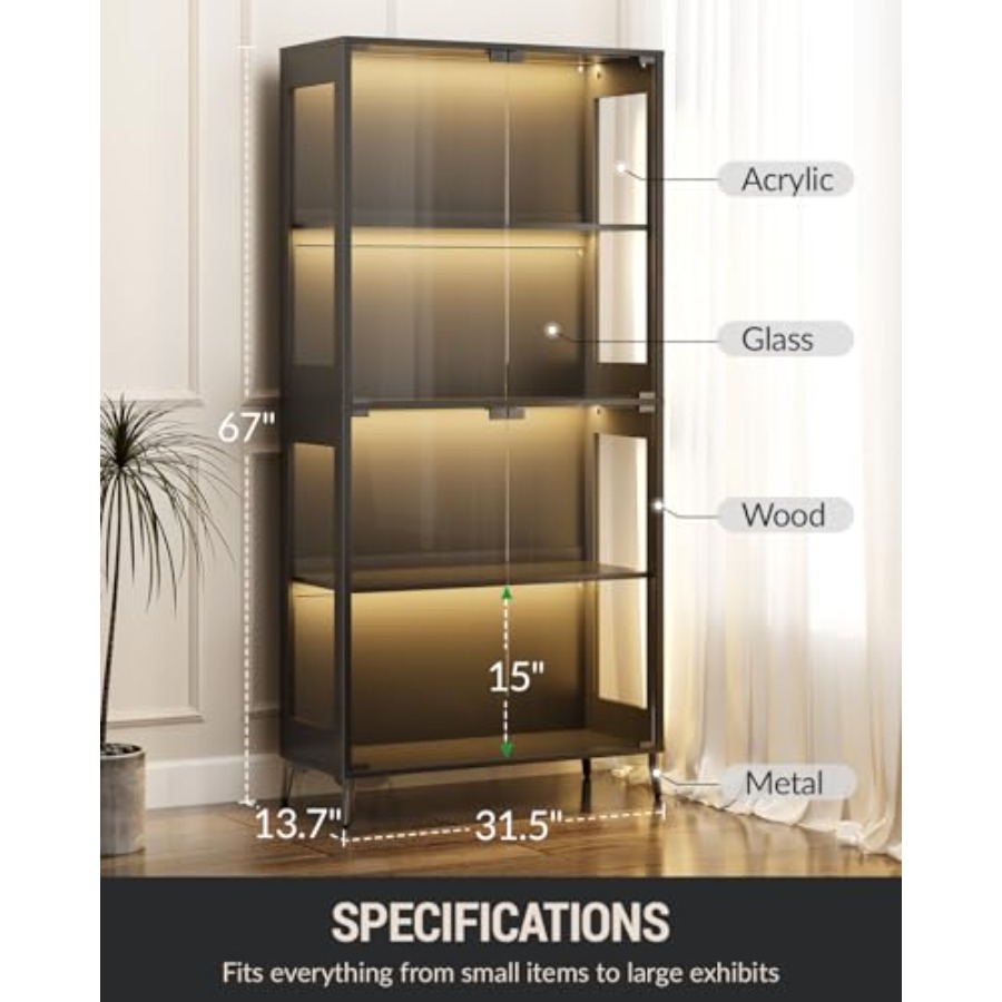 Glasvitrine mit Türen für Samm – Books Bewertung und Preis