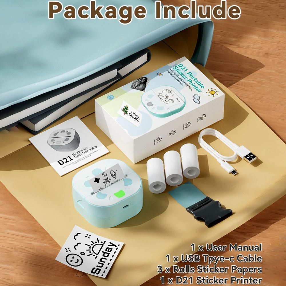 Mini-Aufkleberdrucker mit 3 Pa – Mini Pocket Thermal Printer Paper Roll Bewertung und Preis