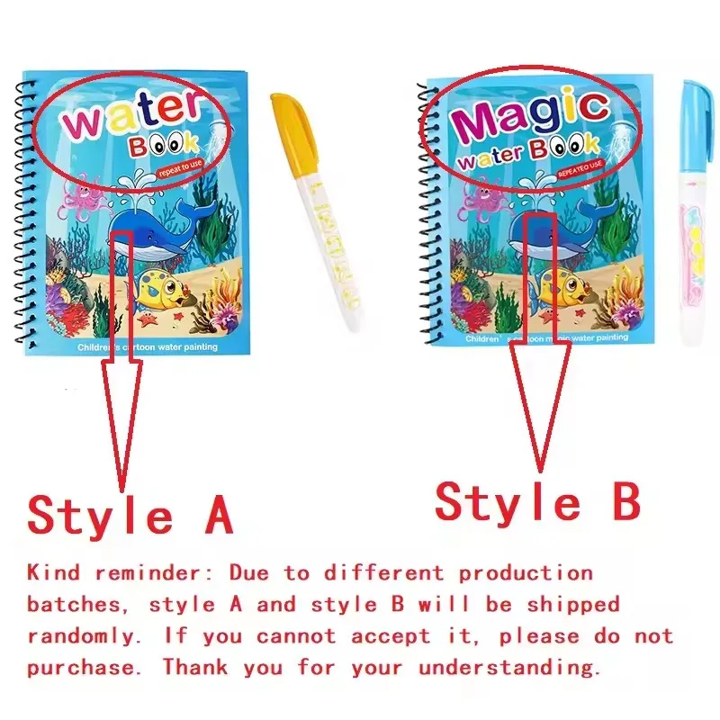 1 Buch + 1 Stift Wiederverwend – Reusable Water Magic Coloring Book Bewertung und Preis