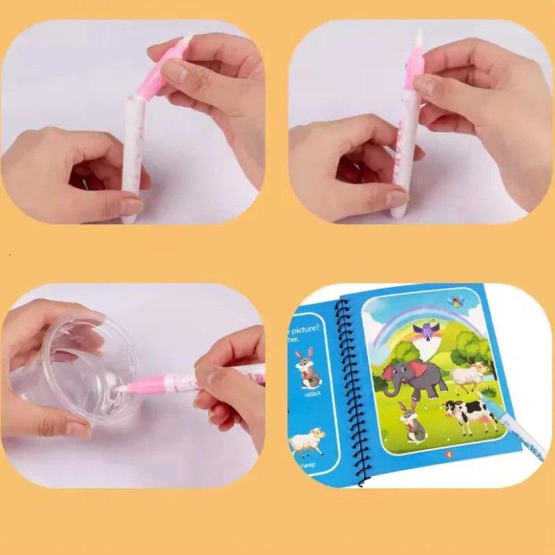1 Buch + 1 Stift Wiederverwend – Reusable Water Magic Coloring Book Bewertung und Preis