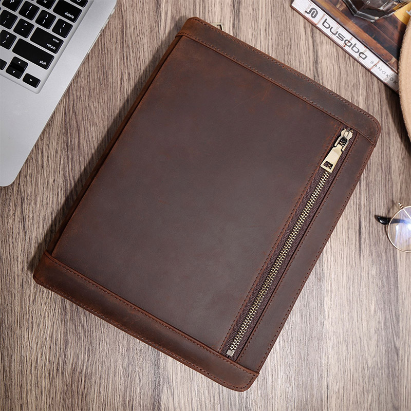 Rindsleder Reißverschluss-Port – Vintage Leather Journal Notebook Bewertung und Preis