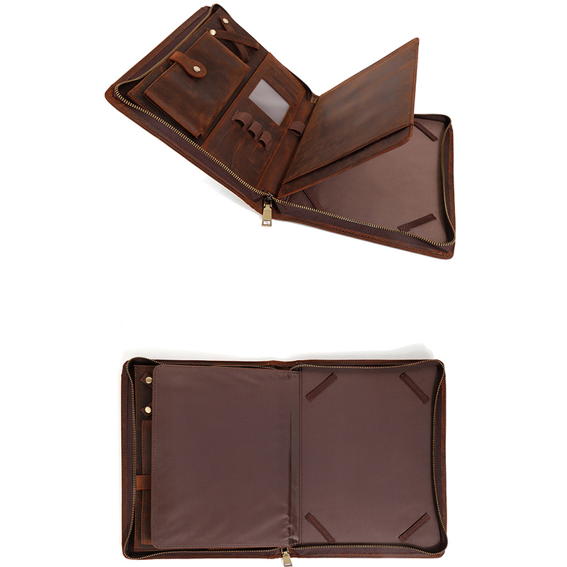 Rindsleder Reißverschluss-Port – Vintage Leather Journal Notebook Bewertung und Preis