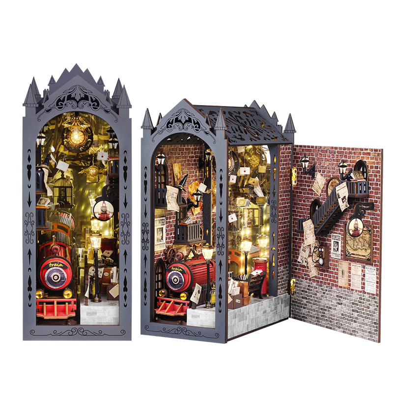 DIY Holz-Magie-Weihnachts-Büch – Diy Wooden Book Nook Kit Shelf Insert Bewertung und Preis