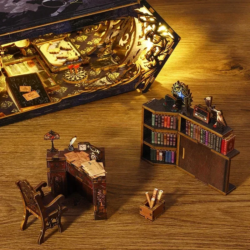 Retro DIY Holz-Bücherregal-Ein – Diy Wooden Book Nook Kit Shelf Insert Bewertung und Preis