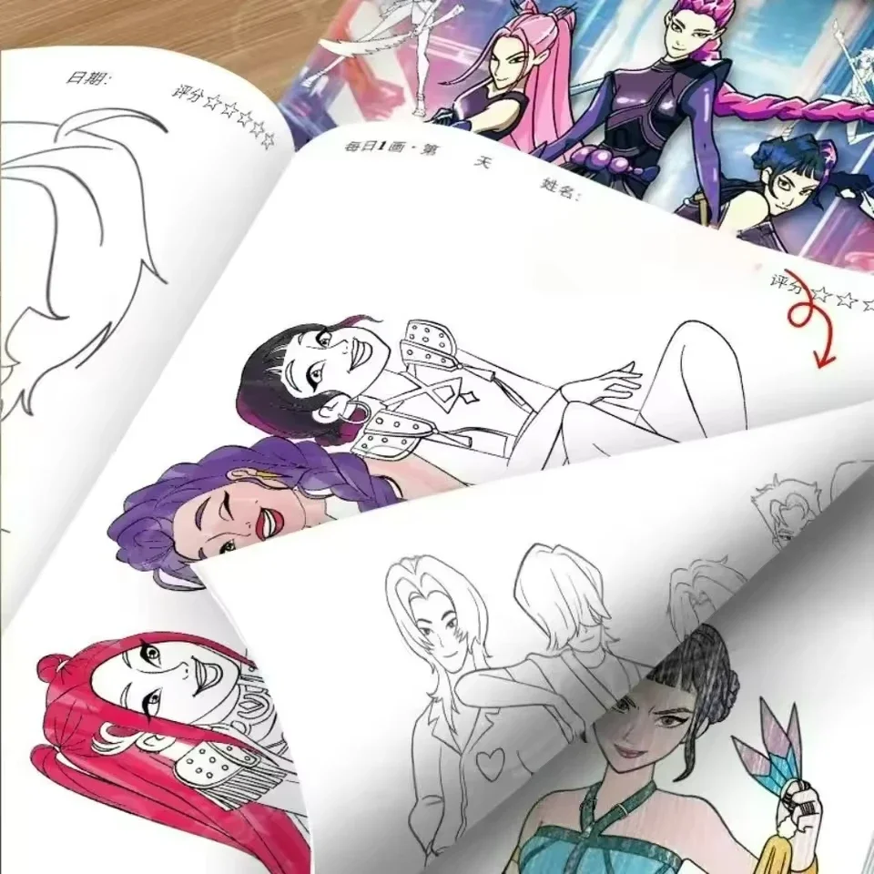 Anime Gilrs Lumi Mila Zoi Hunt – Adult Coloring Book Stress Relief Bewertung und Preis