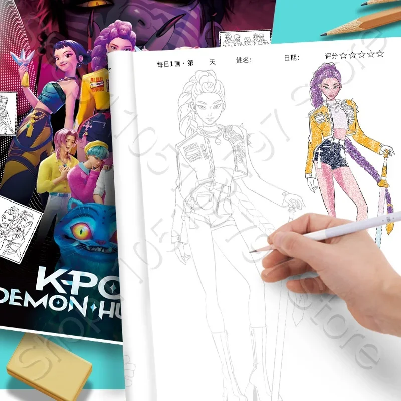 Anime Gilrs Lumi Mila Zoi Hunt – Adult Coloring Book Stress Relief Bewertung und Preis